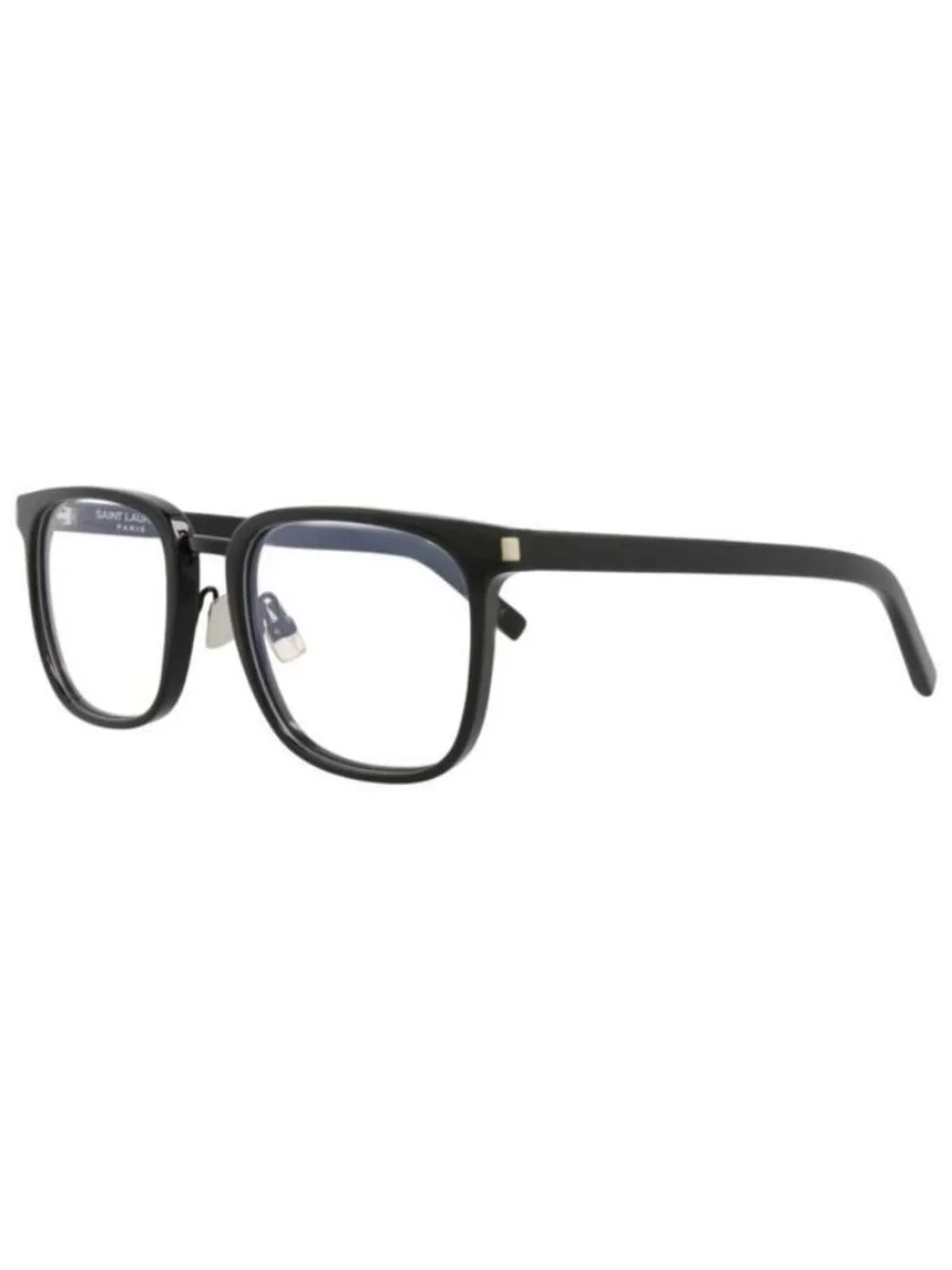 New Saint Laurent Mens Square/Rectangle Black Black Transparent Fashion Designer